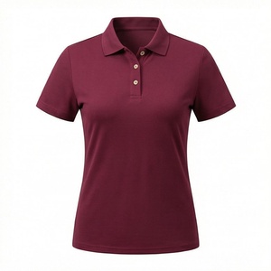 Camiseta de Golf Personalizada para Mujer, Corte Ajustado, Cuello Tipo Polo, Manga Corta, Colores Personalizados, Ropa Premium A - Product Image 1