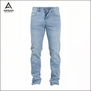 Aifran Jeans de Mezclilla para Hombre de Alta Calidad, Corte Ajustado, Elásticos, Azules y Negros, Precio de Fábrica al por Mayor - Product Image 1