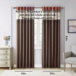 Embroidered Curtain <b>Panel</b> for Enhanced Decorative Touch Elegant Valances for <b>Window</b> Decor - Product Image 2