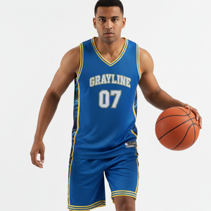 Uniforme de Baloncesto Reversible de Tela Interlock con Diseño Personalizado, Conjunto de 2 Piezas para Equipo de Baloncesto - Product Image 1