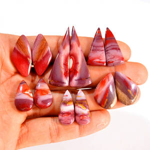 Piedra Preciosa de Jaspe Mookaite Natural Pulida, Cabujón de 15-25 mm, Colores Rojo Marrón Blanco, Decoración para el Hogar, Piedra para Joyería - Product Image 3