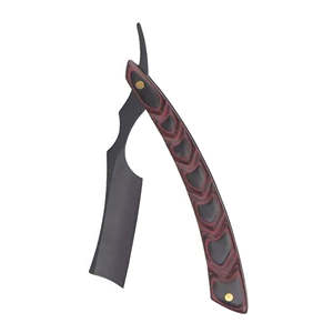 มีดโกนหนวดสำหรับร้านตัดผมมืออาชีพด้ามจับทำจากไม้ใบมีดโกนแบบตรง - Product Image 6