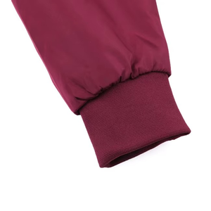 แจ็คเก็ตนักบิน MA1 หนังแท้ REGAL LEATHER OEM ออกแบบโลโก้ตามสั่ง สำหรับฤดูหนาว แจ็คเก็ตเบสบอลบอมเบอร์ลำลองสำหรับผู้ชาย สีเบอร์กันดี ผ้าแคนวาส - Product Image 5