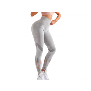 Elegant Style Women's Premium Quality <b>Seamless</b> Breathable Mid Waist Polyester/Nylon <b>Leggings</b> Bright Colors Best Wholesale - Product Image 3