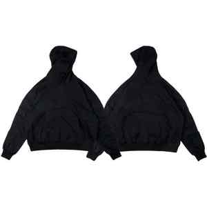 Sudadera con capucha de diseño retro americano con textura arrugada para hombre y mujer, de corte holgado, manga larga, estilo urbano. - Product Image 6