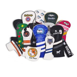 Housses de tête de club de golf personnalisées, housses de tête de driver de golf en cuir PU avec bande élastique, fabricant et fournisseur - Product Image 2