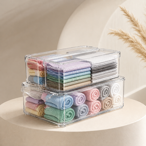 Clear Kids Wardrobe Organizer Containers for Shirts, <b>Pants</b>, Dresses & Clothing Storage - Product Image 1