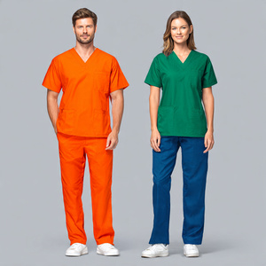 High Quality Medical <b>Scrub</b> Suit Cotton/Polyester Unisex <b>Scrub</b> <b>Sets</b> for Hospital - Product Image 5
