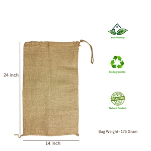 Sac de sable en jute robuste avec cordon de serrage, approvisionnement en vrac, toile de jute, contrôle des inondations et barrière temporaire pour les acheteurs industriels - Product Image 2