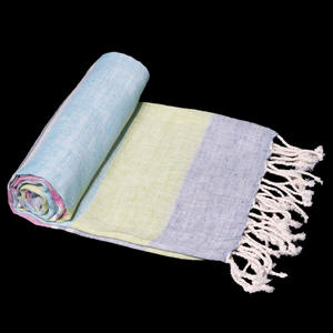 Serviette Fouta turque personnalisable avec votre logo et design à rayures, vente en gros, 100% coton, serviette Fouta douce, fabricant indien - Product Image 5