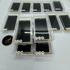 Plateau individuel pour extensions de cils, 12/16 rangées, fibres synthétiques PBT coréennes, longues, foncées, mates, marque privée OEM - Product Image 6