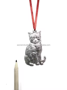 เครื่องประดับโลหะแขวนสำหรับตกแต่งวันหยุดรูปแมวของตกแต่งคริสต์มาสทำจากพลาสติก - Product Image 2