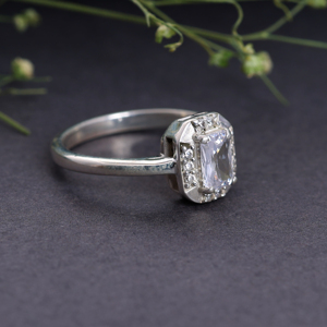 925 Sterling Silver <b>Emerald</b> Cut Solitaire <b>Ring</b> for Women Classical Engagement Wedding <b>Band</b> Luxury Bridal For Jewelry Supply Bulk - Product Image 2