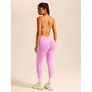Ensemble de vêtements de sport pour femmes, confortable, respirant, tissu extensible, vêtements de fitness, vêtements d'entraînement - Product Image 6