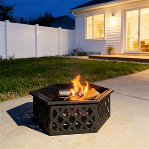 Braciere da Esterno con Griglia Barbecue Integrata per Godersi un'Esperienza di Caminetto - Product Image 1