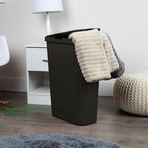 Cesto per Bucato Sottile da 40 Litri con Manici Ritagliati e Coperchio, Soluzione Pratica per lo Stoccaggio - Product Image 2