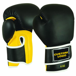Guantes de Boxeo de Piel de la Mejor Calidad para Entrenamiento y Protección, Ajustables, Servicio OEM, para Niños, 16 oz, Artes Marciales - Product Image 1