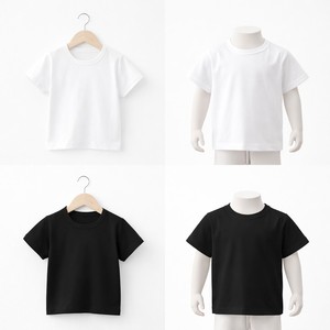 เสื้อยืดเด็กขายดี ผ้าฝ้าย 100% สีพื้นเรียบ แขนสั้น เสื้อยืดเปล่าสำหรับเด็ก พร้อมสกรีนโลโก้ ขายส่ง - Product Image 4