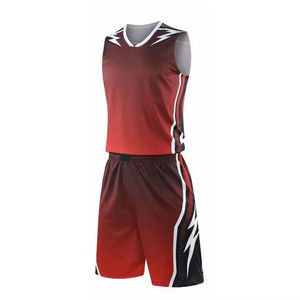 Conjunto de Uniforme de Baloncesto Reversible para Adultos, Impresión por Transferencia de Calor, Malla Elástica, Sin Mangas, Sublimado - Product Image 3