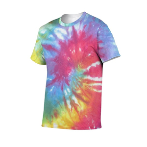 Camisetas de manga corta con cuello redondo, teñidas a mano, multicolor, personalizadas, 100% algodón, de primera calidad, disponibles en todos los colores. - Product Image 2