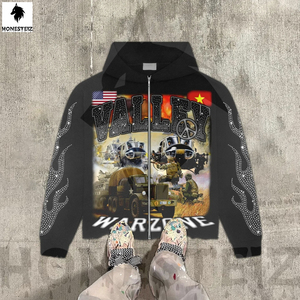 Sudadera con Capucha Unisex de Felpa de Algodón Extragrande con Espuma 3D Personalizada ODM del Fabricante, Forro Sólido, Logotipo Frontal con Impresión Digital de Calidad - Product Image 3