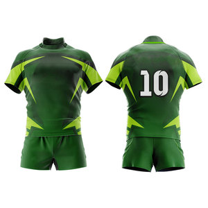 Anti UV Quick Dry Breathable Durable <b>Athletic</b> Sportswear High Quality Custom Sublimation Striped Mens Rugby Uniform Sets - Product Image 1