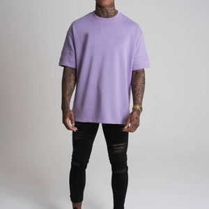 T-shirt Hip Hop Homme Personnalisé Col Rond Manches Longues Coupe Oversize 100% Coton Grammage Lourd Haute Qualité Anti-Plis - Product Image 3