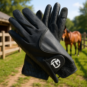 Custom Logo and Color Horse Riding Gloves <b>Equestrian</b> Sets & Accessories - Product Image 3