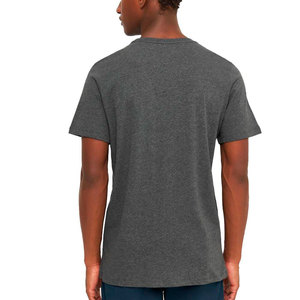 เสื้อยืดคอวีผ้าฝ้ายคุณภาพสูงสำหรับใส่ลำลอง แขนสั้น ผู้ชาย ไซส์ใหญ่ สีพื้น ย้อมสี - Product Image 2