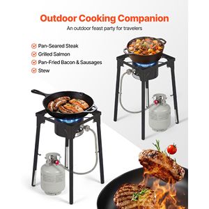 Fornello a Gas Propano LPG a Bruciatore Singolo 100.000 BTU, Fornello da Esterno in Acciaio al Carbonio Resistente ad Alta Efficienza per Campeggio e Barbecue - Product Image 2