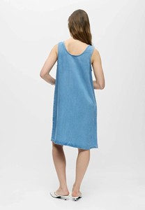 Manufacturer Custom High Quality Women Casual Vintage A-Line <b>Denim</b> Cotton Summer/Winter Mandarin Collar Maxi Skinny Fit Full - Product Image 2