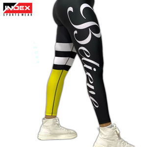 INDEX SPORTSWEAR High Waist Full Length <b>Yoga</b> <b>Leggings</b> With Sheer Panel Four-Way Stretch Seamless Pants For Women - Product Image 3