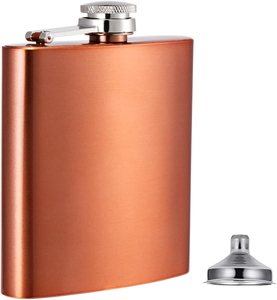 Nuevo Diseño de Petaca de Acero Inoxidable para Licores, Dorada, 6oz, Petaca Metálica de Acero Inoxidable Personalizada - Product Image 4