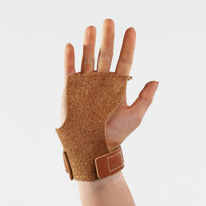 Poignée de maintien en cuir marron avec sangle réglable pour le soutien de la main, l'entraînement des doigts et la musculation de la paume, avec le meilleur service OEM - Product Image 1