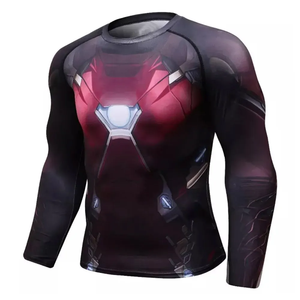 Camiseta Deportiva de Compresión de Manga Larga con Estampado Gráfico Estilo Superhéroe, para Fitness y Rendimiento Atlético - Product Image 2