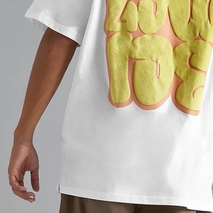 Camisetas de Hombre Recién Llegadas, Estampado Puff, 100% Algodón, Transpirables, Anti-UV, Corte Holgado, Estilo Urbano, Casual, Verano - Product Image 6