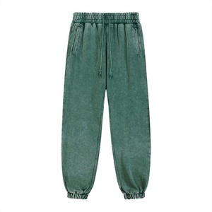 Pantalones Joggers de Pana Verde para Hombre, Cintura Elástica con Cordón, Bolsillos Laterales, Ropa Casual de Otoño, Tejido Transpirable de Peso Medio - Product Image 1
