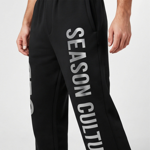 Pantalon de survêtement évasé en molleton imprimé pour homme, 100 % coton, épais, idéal pour l'hiver et comme pantalon de pyjama – Vente en gros - Product Image 3
