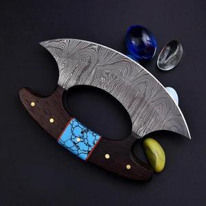 Couteau à pizza viking artisanal personnalisé avec lame en acier à haute teneur en carbone et manche en bois, étui en cuir fin pour cadeaux de cuisine - Product Image 5