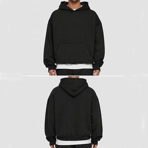 Sudadera con Capucha de Invierno de Algodón Grueso con Logotipo Personalizado, Iniciales en Blanco, Estilo Holgado para Hombre, Lavado Ácido con Efecto Desgastado - Product Image 6