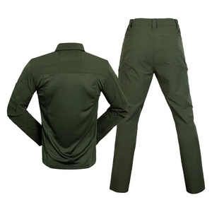 Conjunto de Chaqueta Táctica Profesional de Poliéster Elástico y Pantalones Cargo, Uniforme de Seguridad Directo de Fábrica, Bajo MOQ, Conjunto de Camuflaje - Product Image 4