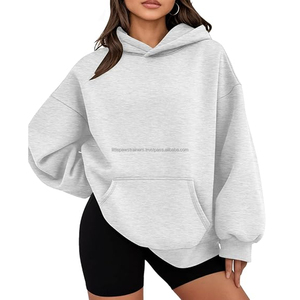Sudadera con Capucha Extra Grande para Mujer, Estilo Y2K, con Logotipo Personalizado, Forro Polar, Bolsillo Frontal, Impermeable, Ecológica, 320g - Product Image 5