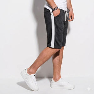 กางเกงขาสั้นออกกำลังกายผู้ชายขายส่ง แบบลำลอง แห้งเร็ว สำหรับฟิตเนส วิ่ง ออกกำลังกาย มีเชือกผูก เอวยางยืด ทรงหลวม - Product Image 3