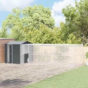 Jaula para Mascotas con Almacenamiento, Color Antracita, 332.68 x 119.69 x 97.24 Pulgadas, Jaula para Pájaros - Product Image 3