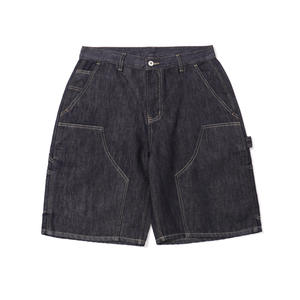 Shorts en jean pour hommes en gros, prix d'usine, bords bruts, style streetwear, étiquette personnalisée pour marques de mode - Product Image 5