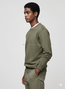 Pull en molleton de coton 100% anti-froissement, coupe classique, logo personnalisé de qualité, sérigraphie, vente en gros, poids lourd, hiver, pour hommes - Product Image 3