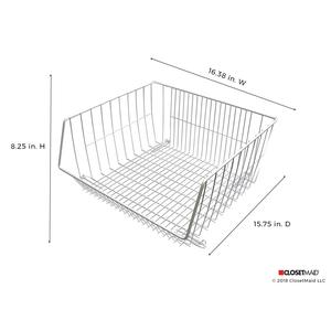 Panier de rangement minimaliste en métal, bac organisateur durable pour étagère de chambre - Product Image 4
