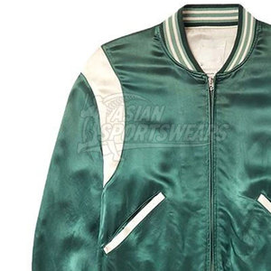 เสื้อแจ็คเก็ตผ้าซาตินสำหรับผู้ชาย ทนทาน น้ำหนักเบา ระบายอากาศได้ดี สไตล์คนเมือง สวมใส่สบาย ทรงหลวม คอลเลคชั่นเสื้อคลุม - Product Image 6