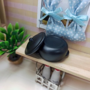 Accesorios para casa de muñecas en miniatura 1:12, horno holandés negro, decoración de escena de cocina para mayores de 14 años - Product Image 6
