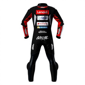 ชุดแข่งรถมอเตอร์ไซค์ Francesco Bagnaia MotoCP 1 ชิ้น หนังวัว/หนังจิงโจ้ สำหรับขับขี่มอเตอร์ไซค์บนสนาม/ขี่มอเตอร์ไซค์  ชุดจั๊มสูทหนังสำหรับนักขี่มอเตอร์ไซค์/ชุดแข่งรถมาตรฐาน CE ระดับ 2 - Product Image 2